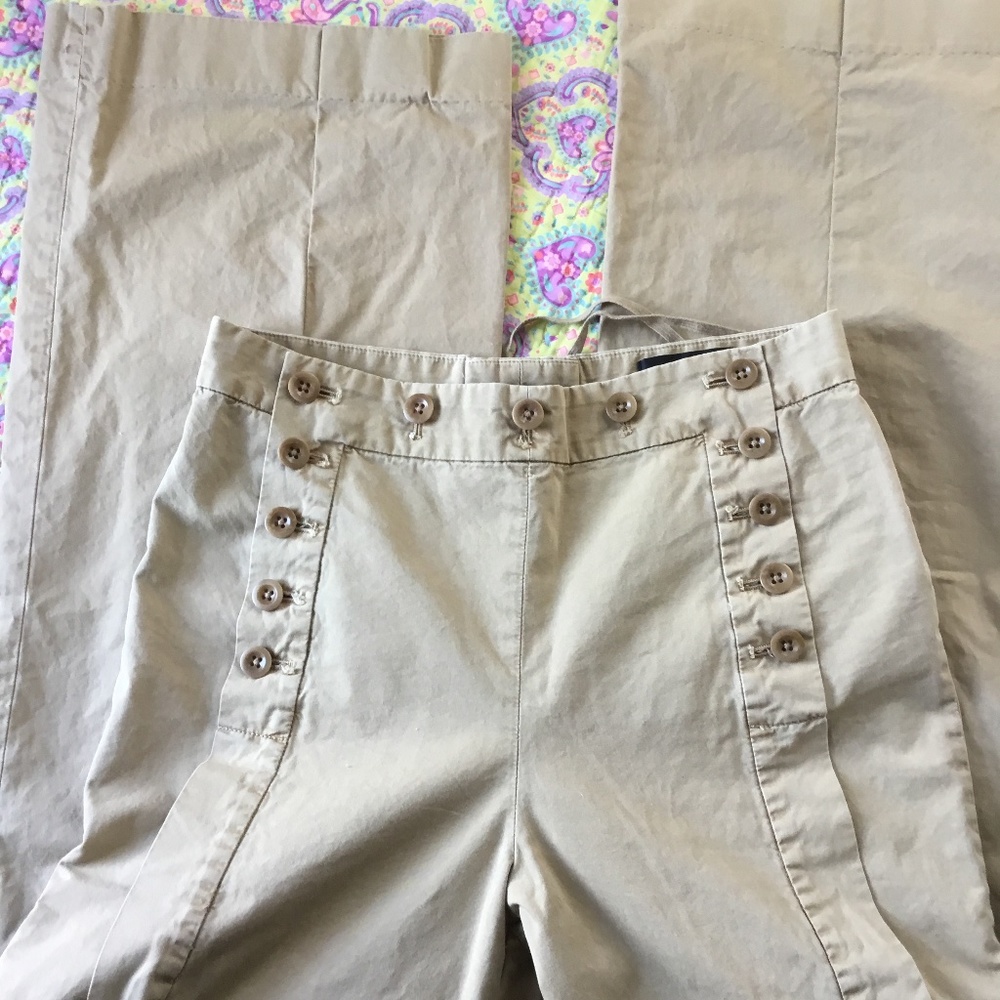 J. Crew sailor style high rise khaki cotton